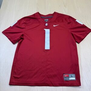Nike Washington State Cougars Football Jersey Number 1 Men's Size L Crimson